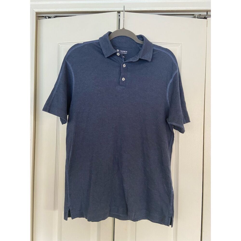 Cremieux Men's Polo Shirt Medium Blue Short Sleeve Casual M